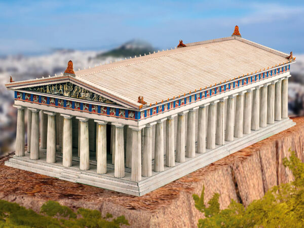 hoja de Schreiber, Partenón Atenas, fabricación de modelos de cartón