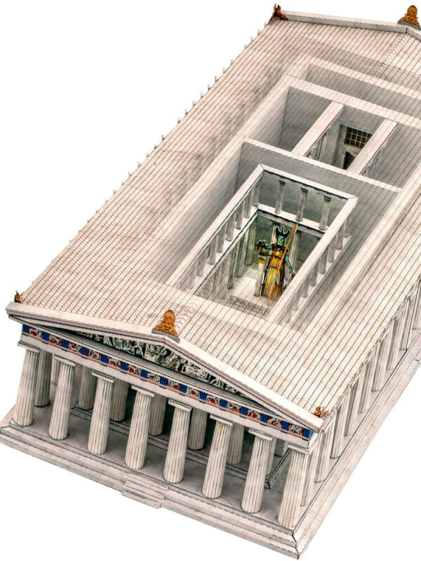 Schreiber sheet, Parthenon Athens, cardboard model making