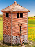 scribe bow, Roman wooden watchtower, cardboard model making, paper model, papercraft, DIY paper crafting
