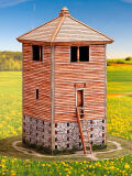 Schreiber-Bogen, torre de vigilancia romana de madera, fabricación de modelos de cartón