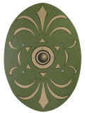 Roman shield Flavius, 49x35cm, Roman auxiliary shield bent