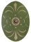 Escudo romano Flavio, 49x35cm, escudo auxiliar romano curvado