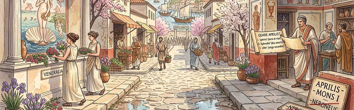 April in Rom-Prozession auf einer römischen Strasse zu Ehren von Venus