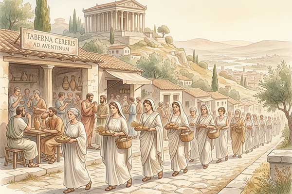 Ceres Proserpina antikes Rom weißes Fest Cerealia Fackelzug Haupttag