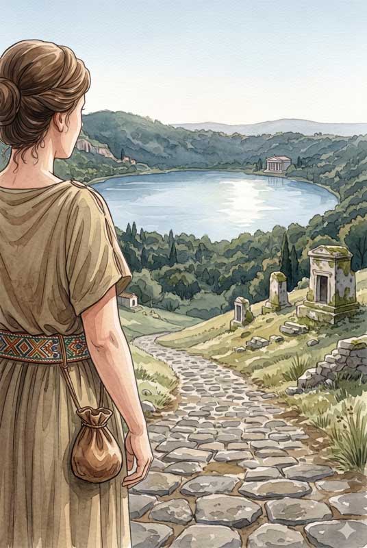 Nemoralia am Nemisee: Fackelzug der Frauen für Diana Nemorensis