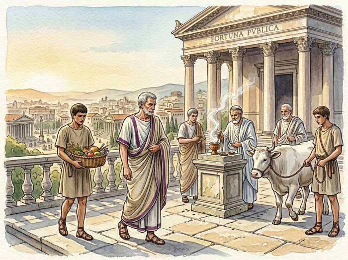 Fortuna Publica auf dem Quirinal — römischer Tempel des öffentlichen Glücks