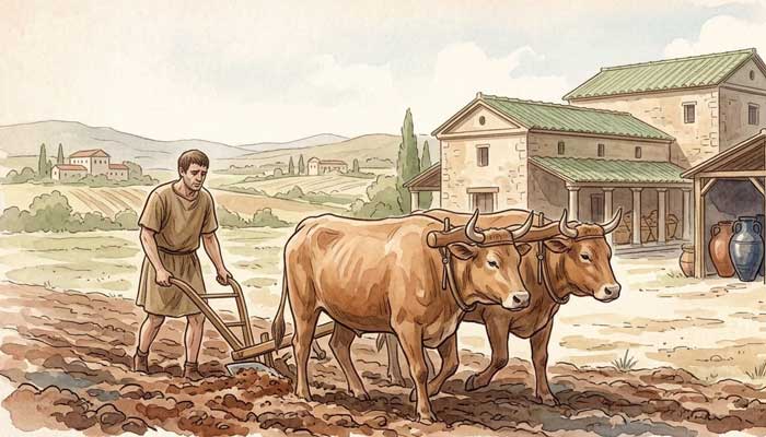 Ceres und die römische Landwirtschaft: Wintersaat und Olivenernte im Oktober
