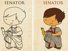Die römische Toga Senator